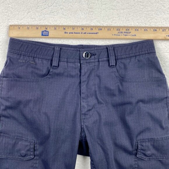 Under Armour UA Pants Mens 32x30 Navy Blue Cargo Storm Tactical Enduro Ripstop - Picture 7 of 12